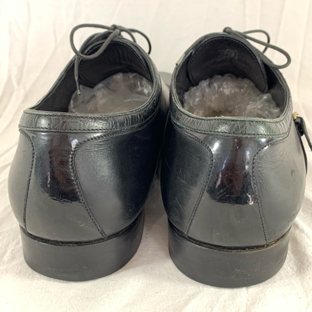 LOUIS VUITTON Black Leather Men's Oxfords Lace Up - Picture 5 of 16